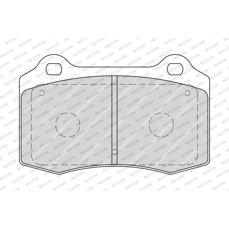 Jeu de 4 plaquettes de frein avant FERODO FDB1957 - Visuel 1