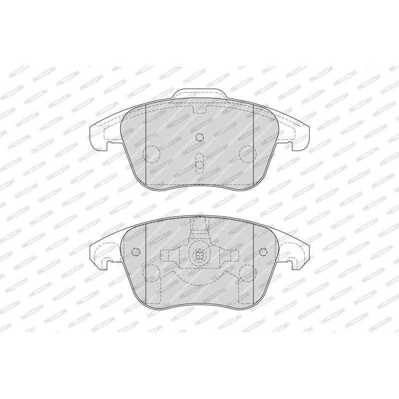 Jeu de 4 plaquettes de frein avant FERODO FDB1972 - Visuel 1