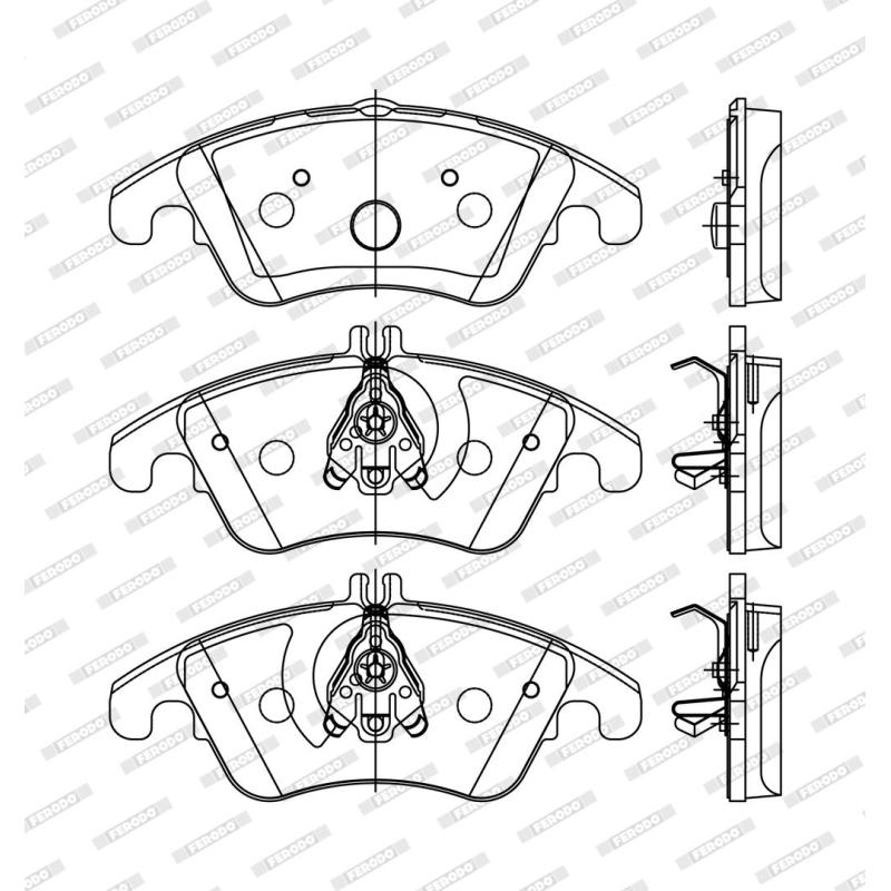 Jeu de 4 plaquettes de frein avant FERODO FDB1979 - Visuel 1