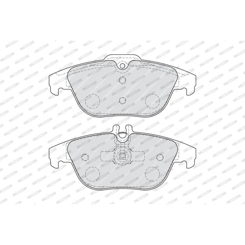Jeu de 4 plaquettes de frein arrière FERODO FDB1980 - Visuel 1