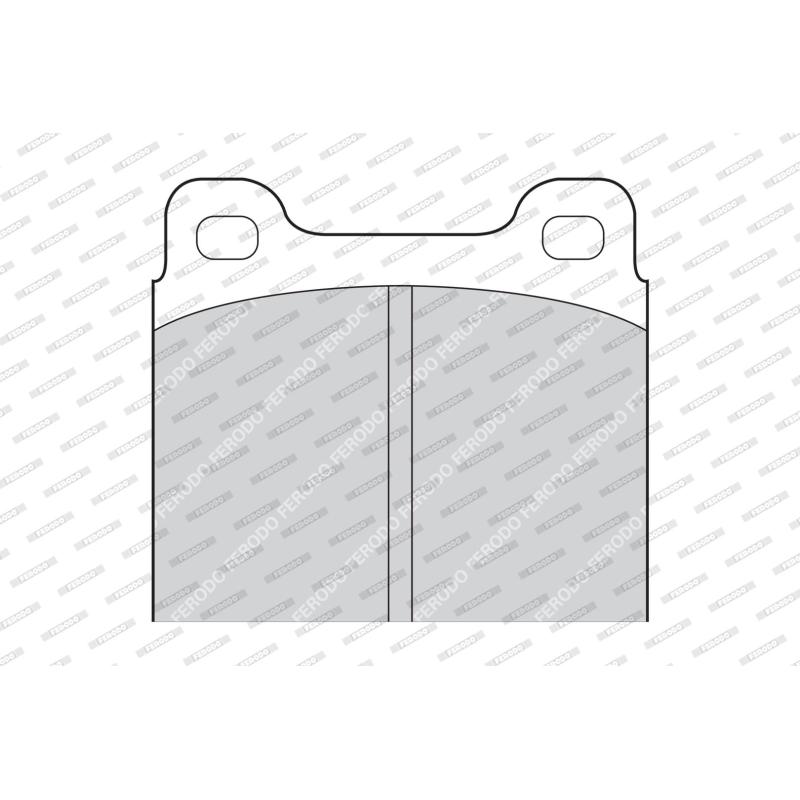 Jeu de 4 plaquettes de frein avant FERODO FDB2M - Visuel 1