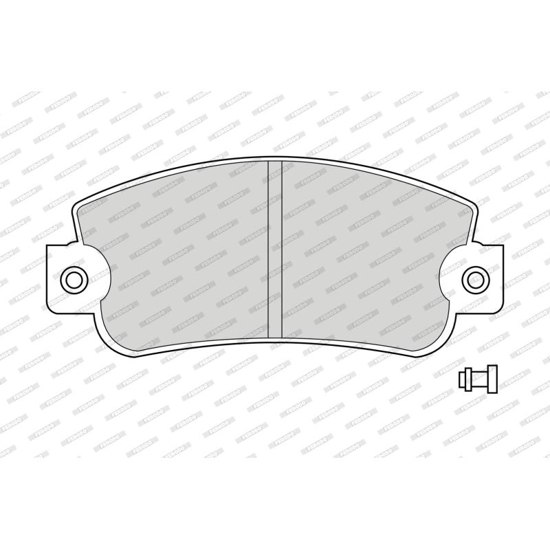 Jeu de 4 plaquettes de frein avant FERODO FDB346 - Visuel 1
