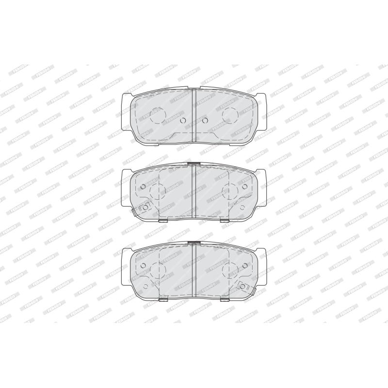 Jeu de 4 plaquettes de frein arrière FERODO FDB4000 - Visuel 1