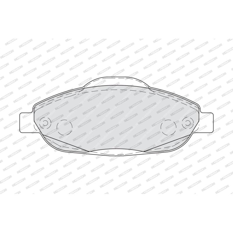 Jeu de 4 plaquettes de frein avant FERODO FDB4003 - Visuel 1