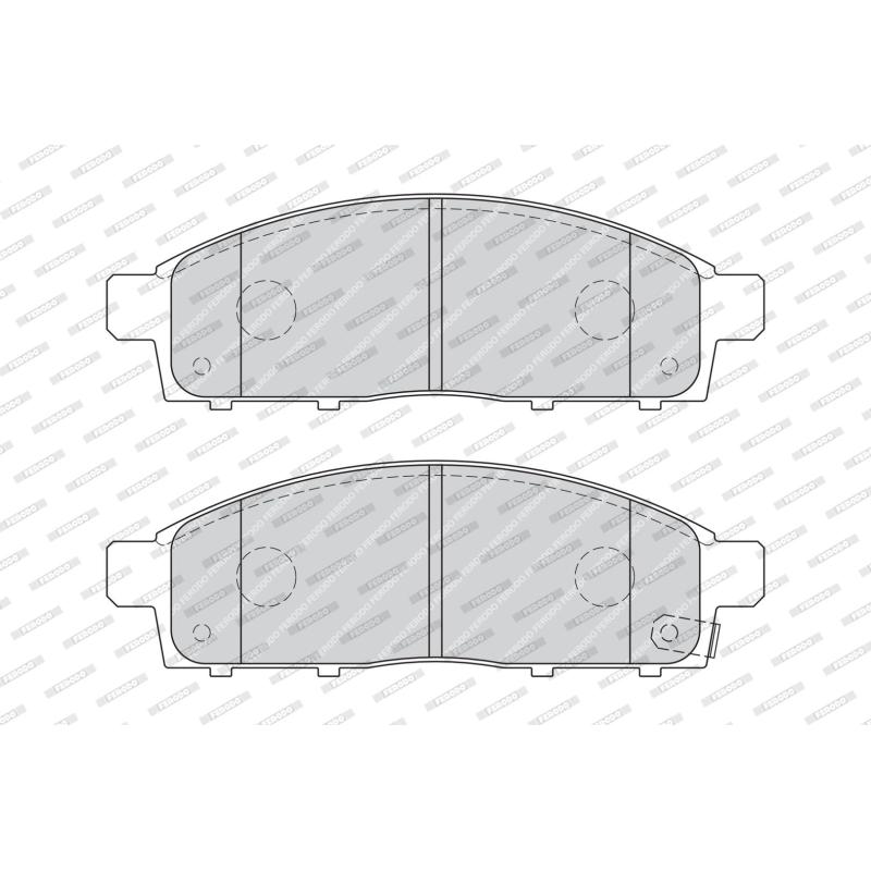Jeu de 4 plaquettes de frein avant FERODO FDB4023 - Visuel 1