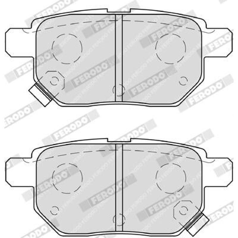 Jeu de 4 plaquettes de frein arrière FERODO FDB4042 - Visuel 2