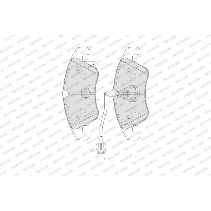 Jeu de 4 plaquettes de frein avant FERODO FDB4044 - Visuel 1