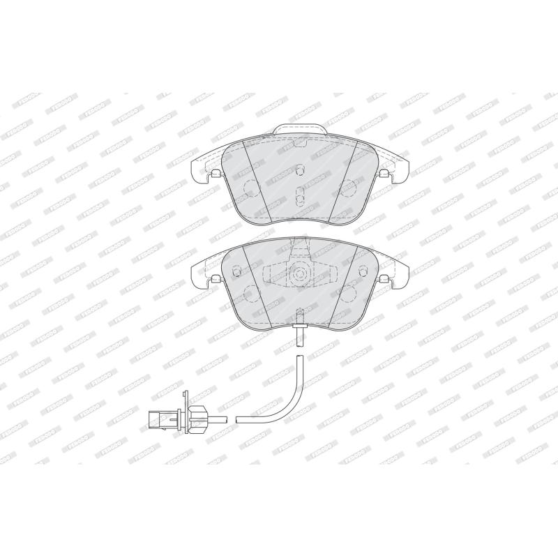 Jeu de 4 plaquettes de frein avant FERODO FDB4045 - Visuel 1