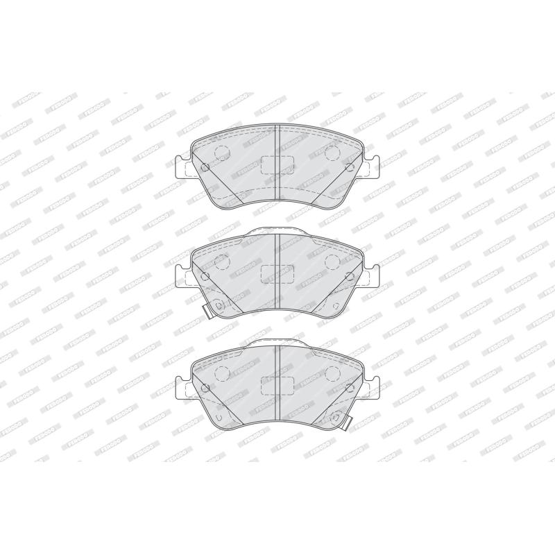 Jeu de 4 plaquettes de frein avant FERODO FDB4046 - Visuel 1