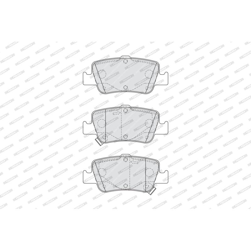 Jeu de 4 plaquettes de frein arrière FERODO FDB4048 - Visuel 1