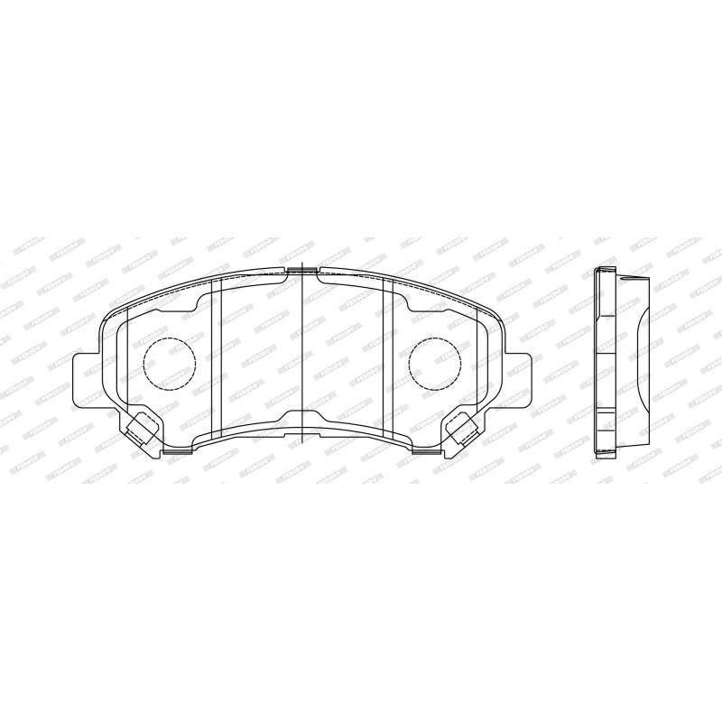 Jeu de 4 plaquettes de frein avant FERODO FDB4051 - Visuel 1