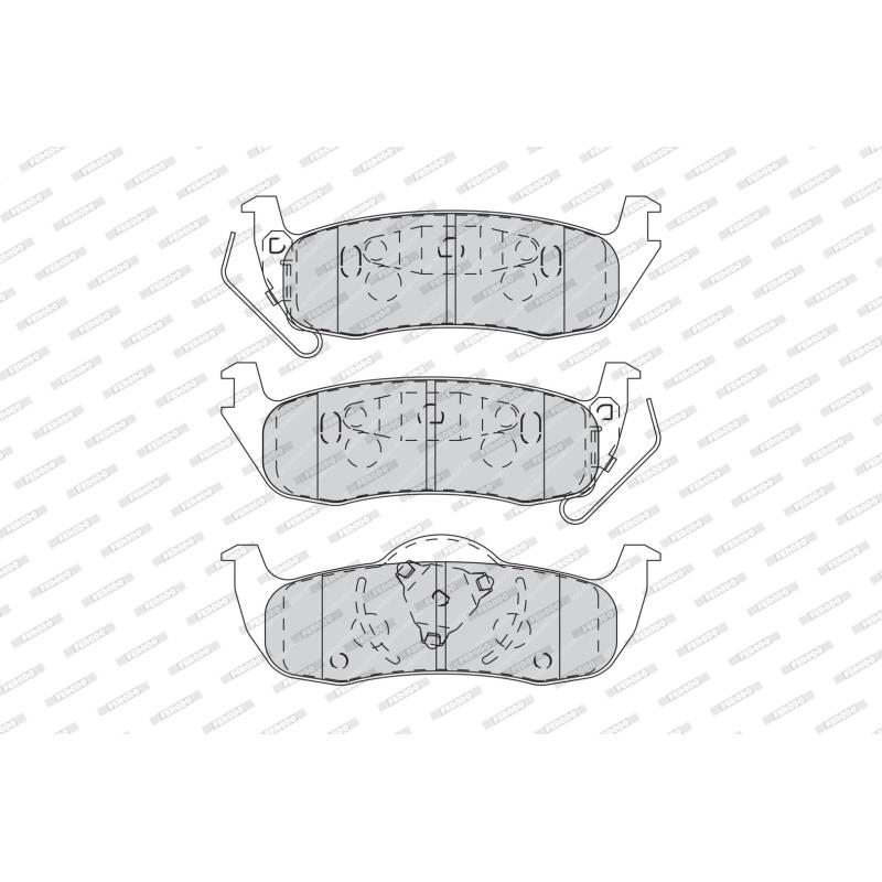 Jeu de 4 plaquettes de frein arrière FERODO FDB4075 - Visuel 1