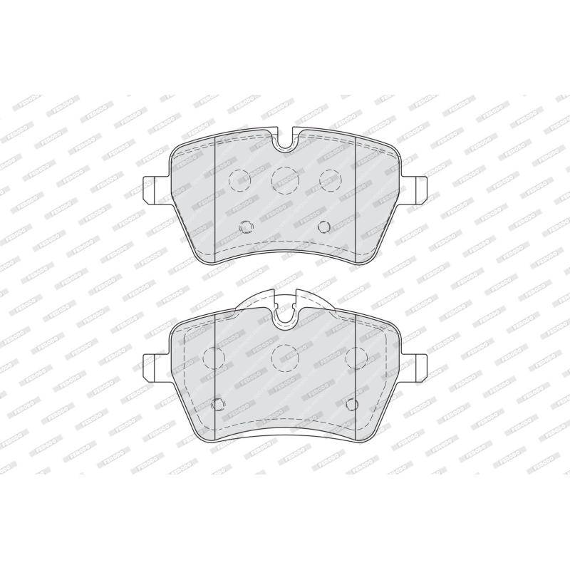 Jeu de 4 plaquettes de frein avant FERODO FDB4080 - Visuel 1