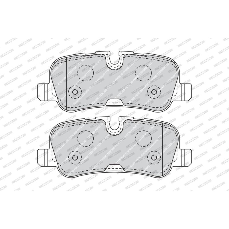 Jeu de 4 plaquettes de frein arrière FERODO FDB4105 - Visuel 1