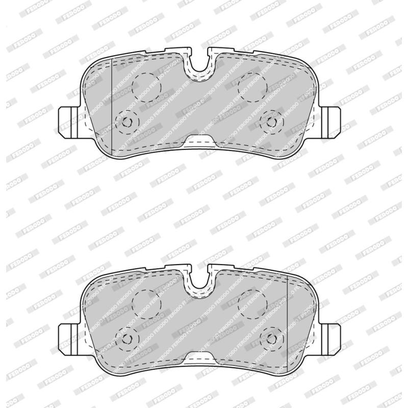Jeu de 4 plaquettes de frein arrière FERODO FDB4105 - Visuel 2
