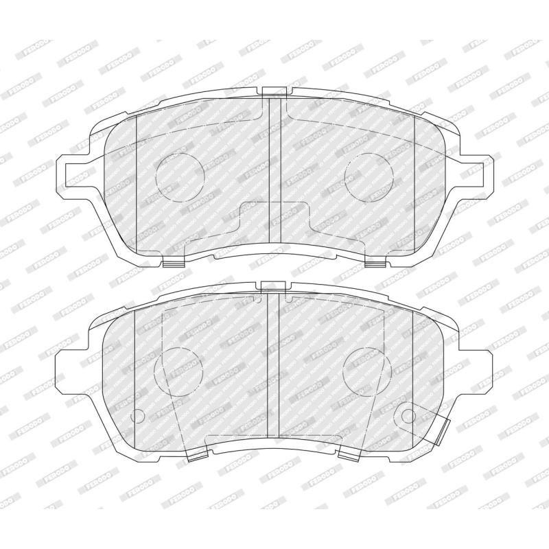 Jeu de 4 plaquettes de frein avant FERODO FDB4110 - Visuel 1