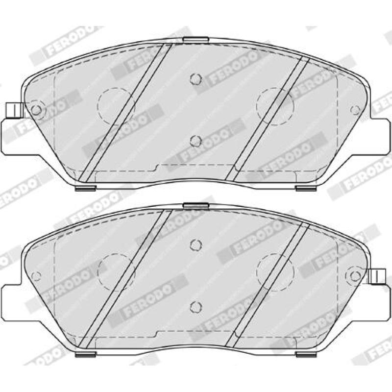 Jeu de 4 plaquettes de frein avant FERODO FDB4111 - Visuel 2
