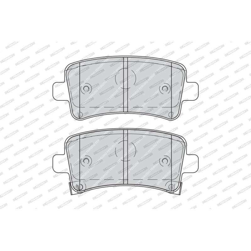 Jeu de 4 plaquettes de frein arrière FERODO FDB4209 - Visuel 1