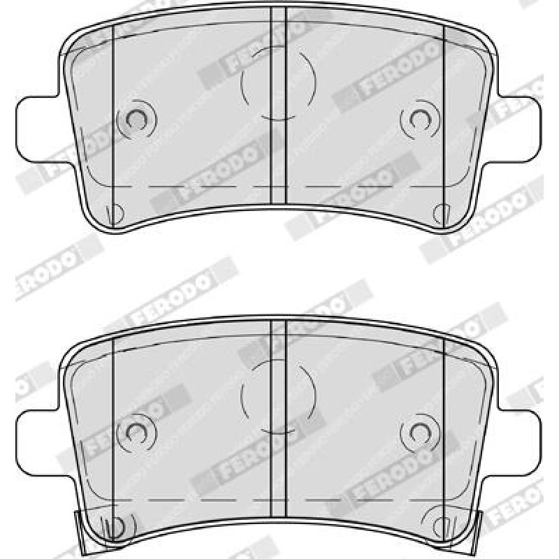 Jeu de 4 plaquettes de frein arrière FERODO FDB4209 - Visuel 2