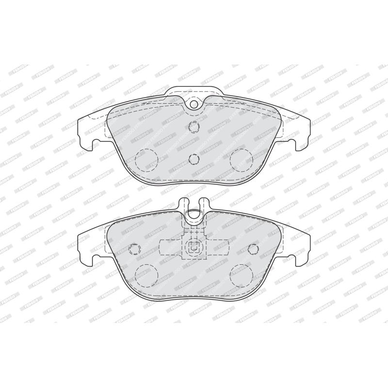 Jeu de 4 plaquettes de frein arrière FERODO FDB4220 - Visuel 1
