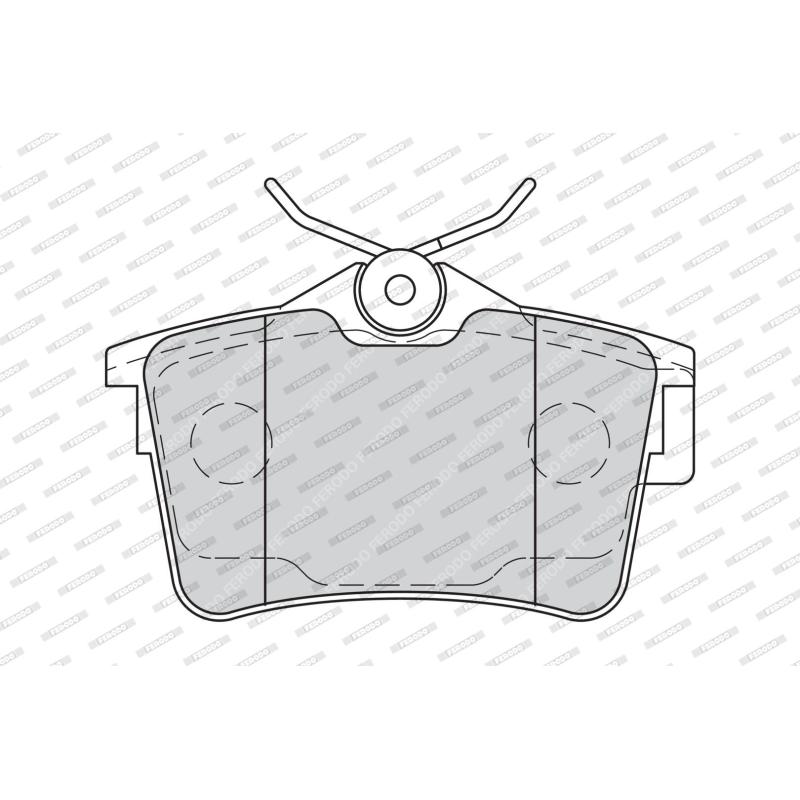 Jeu de 4 plaquettes de frein arrière FERODO FDB4250 - Visuel 1