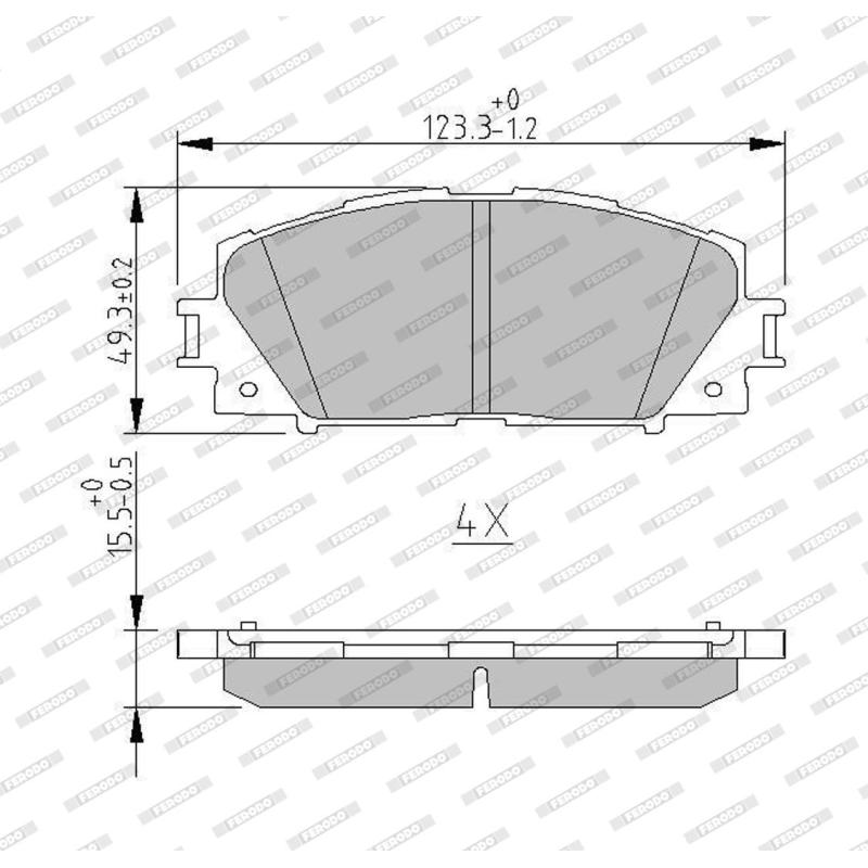 Jeu de 4 plaquettes de frein avant FERODO FDB4310 - Visuel 1