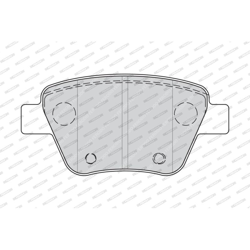 Jeu de 4 plaquettes de frein arrière FERODO FDB4316 - Visuel 1