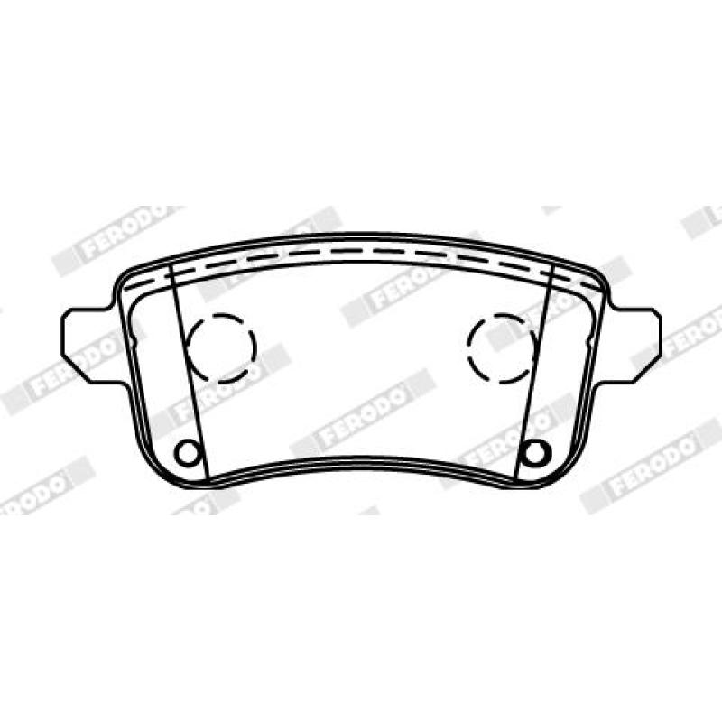 Jeu de 4 plaquettes de frein arrière FERODO FDB4435 - Visuel 1