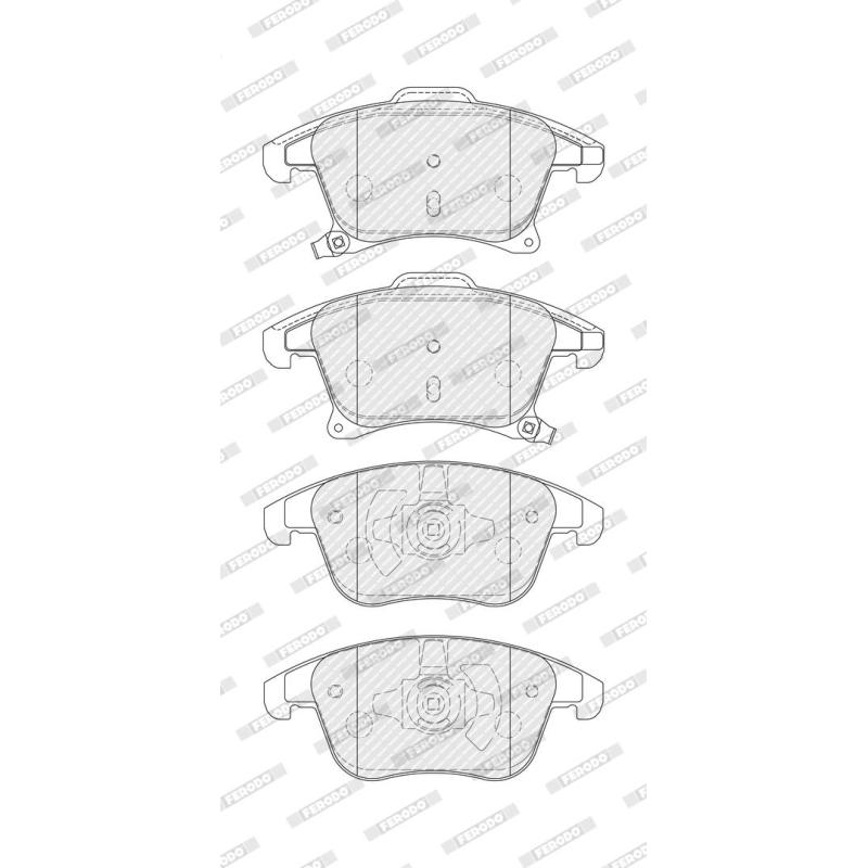 Jeu de 4 plaquettes de frein avant FERODO FDB4445 - Visuel 1