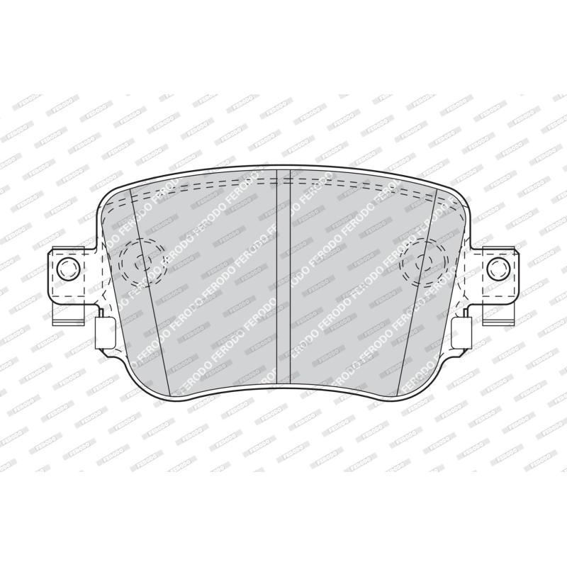 Jeu de 4 plaquettes de frein arrière FERODO FDB4485 - Visuel 1