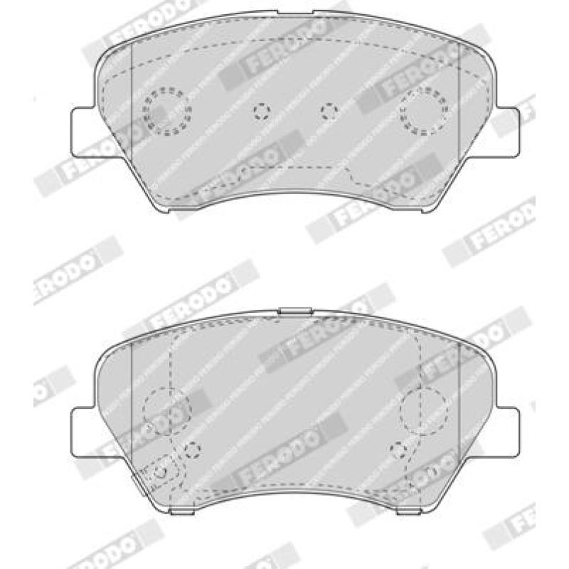 Jeu de 4 plaquettes de frein avant FERODO FDB4613 - Visuel 2