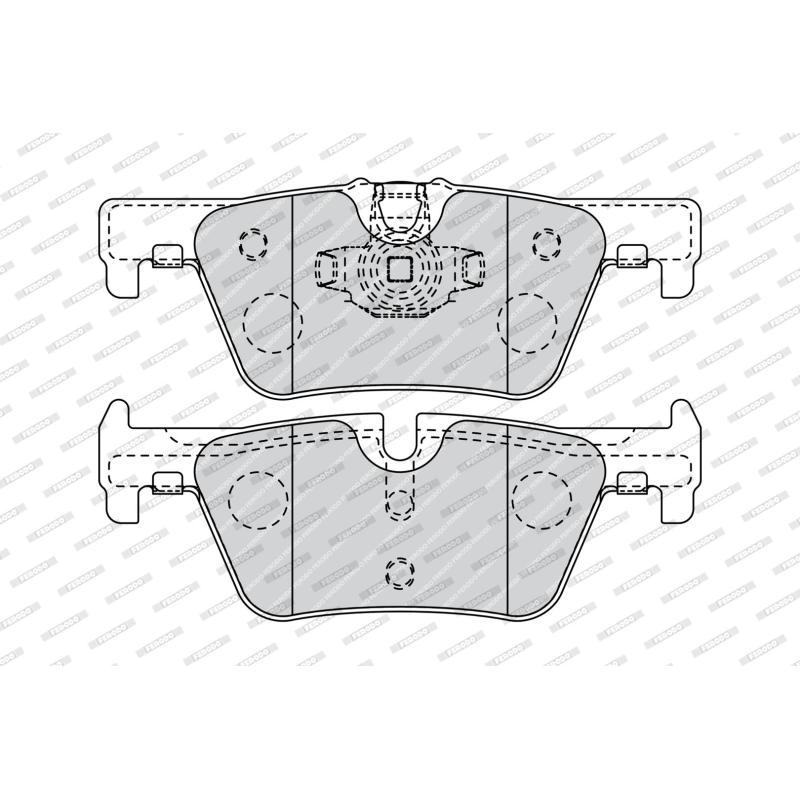 Jeu de 4 plaquettes de frein arrière FERODO FDB4670 - Visuel 1