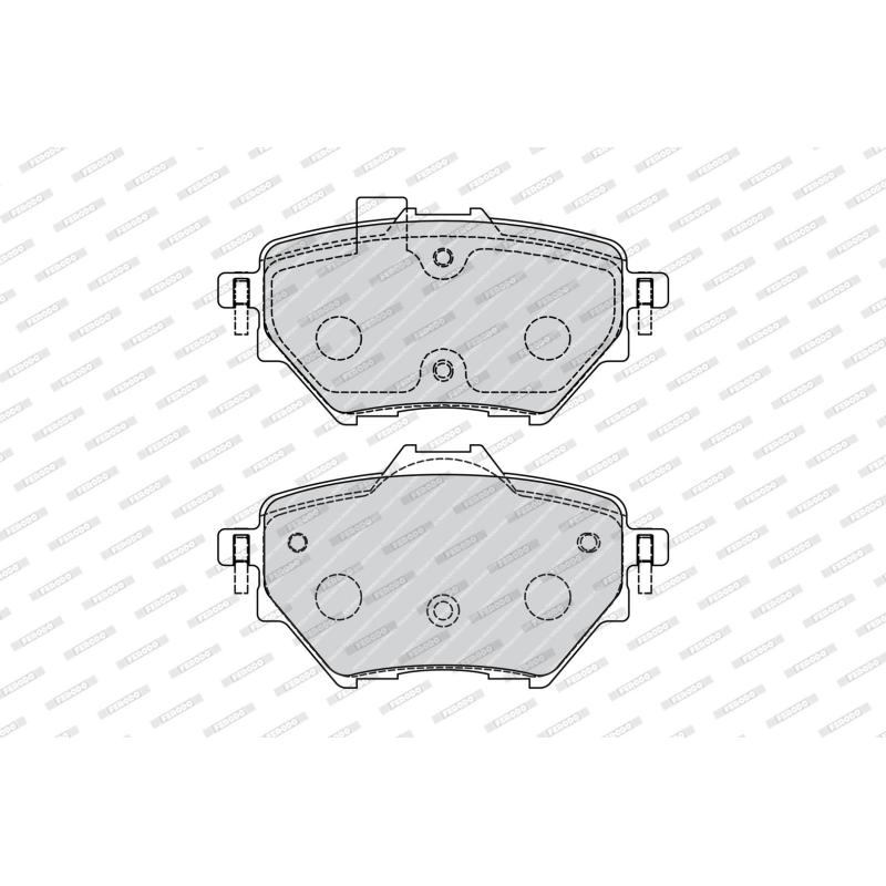 Jeu de 4 plaquettes de frein arrière FERODO FDB4680 - Visuel 1
