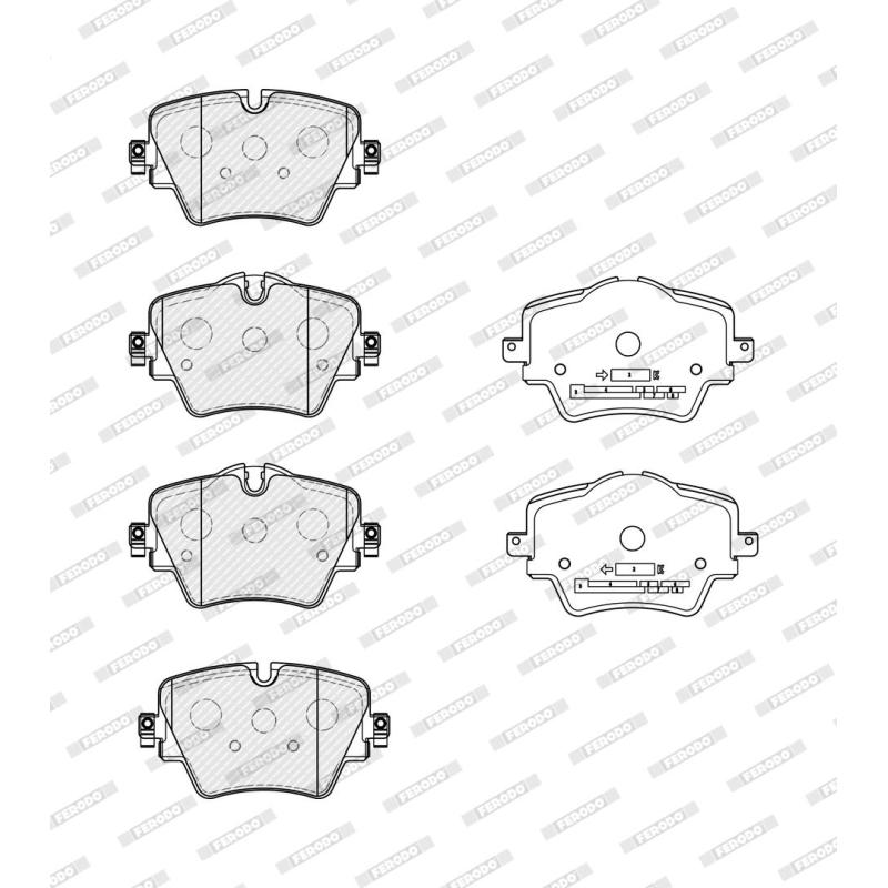Jeu de 4 plaquettes de frein avant FERODO FDB4689 - Visuel 1