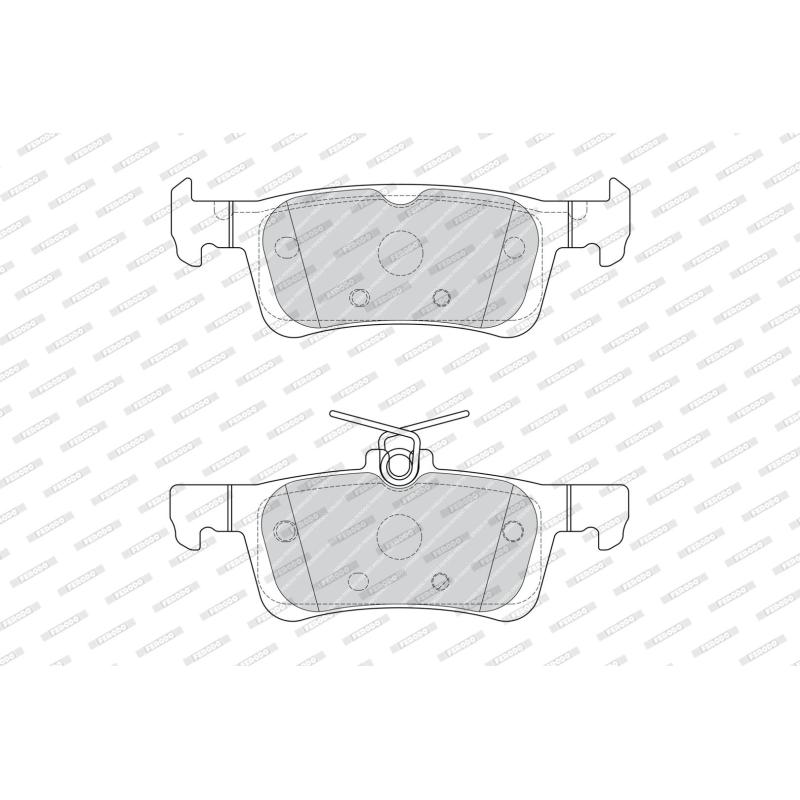 Jeu de 4 plaquettes de frein arrière FERODO FDB4695 - Visuel 1