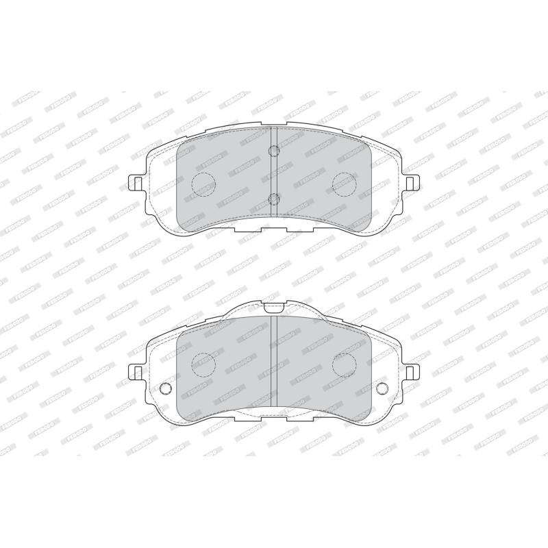 Jeu de 4 plaquettes de frein avant FERODO FDB4764 - Visuel 1