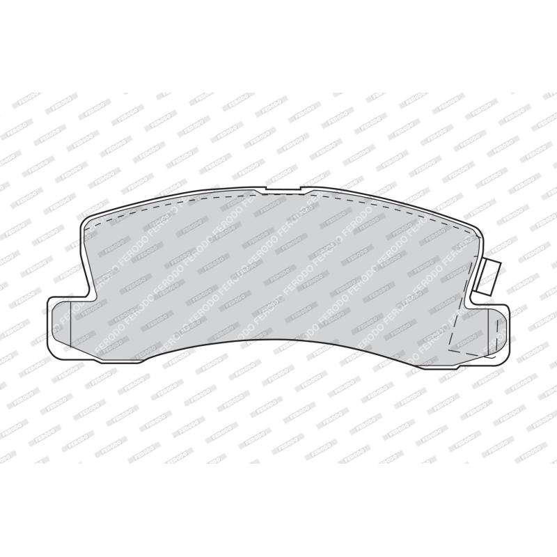 Jeu de 4 plaquettes de frein arrière FERODO FDB478 - Visuel 1