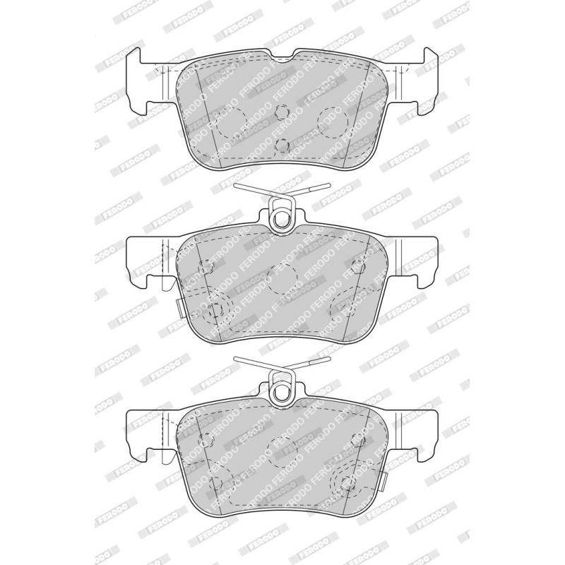 Jeu de 4 plaquettes de frein arrière FERODO FDB4798 - Visuel 1