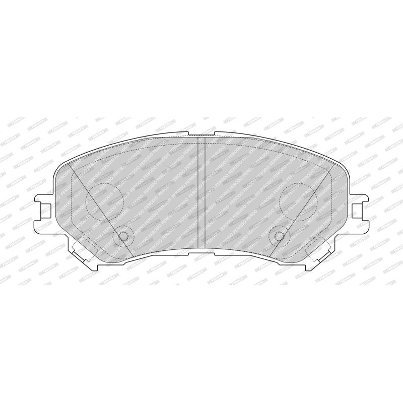 Jeu de 4 plaquettes de frein avant FERODO FDB4869 - Visuel 1