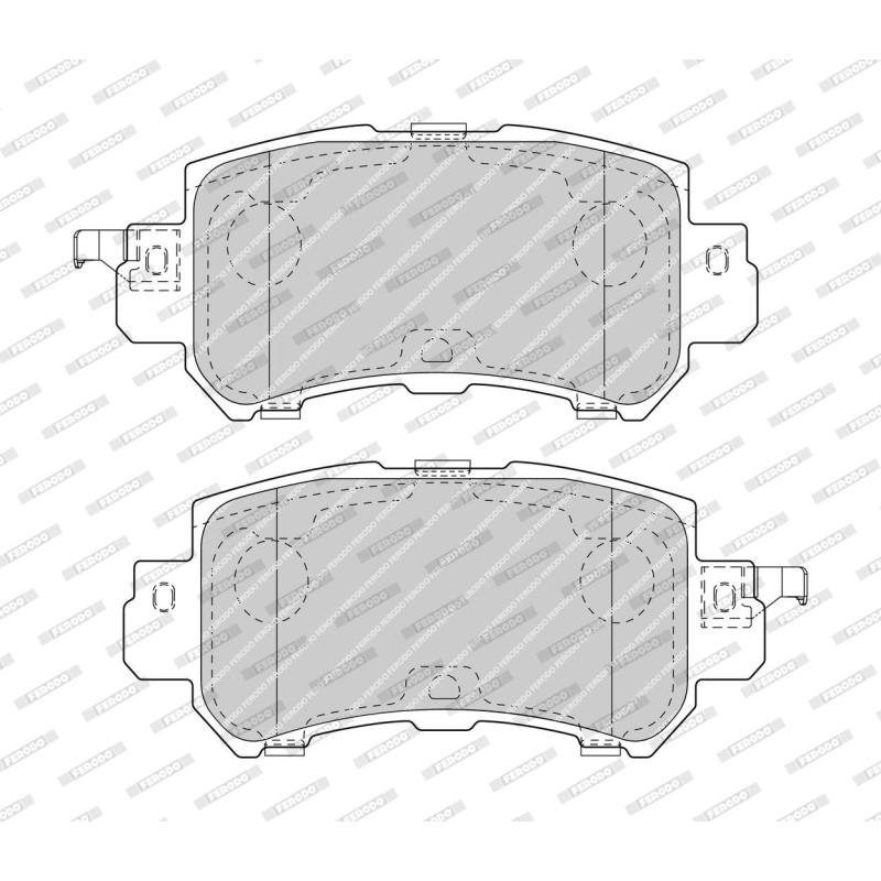Jeu de 4 plaquettes de frein arrière FERODO FDB4892 - Visuel 1