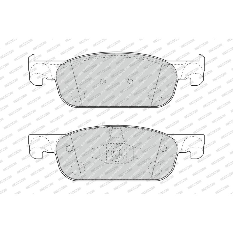 Jeu de 4 plaquettes de frein avant FERODO FDB4907 - Visuel 1