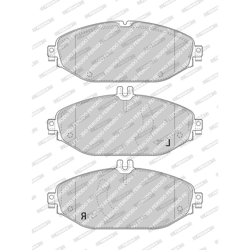 Jeu de 4 plaquettes de frein avant FERODO FDB4921 - Visuel 1