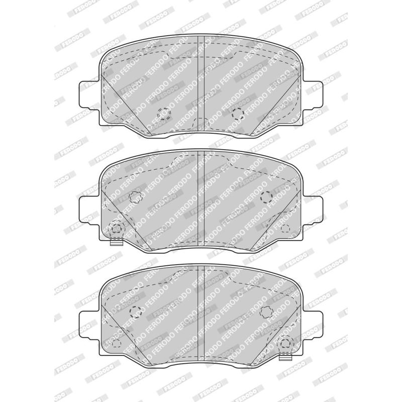 Jeu de 4 plaquettes de frein arrière FERODO FDB4925 - Visuel 1