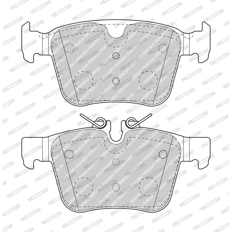 Jeu de 4 plaquettes de frein arrière FERODO FDB4927 - Visuel 1