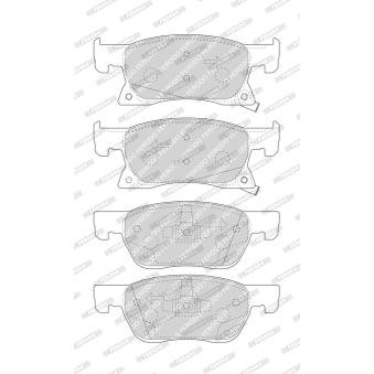 Jeu de 4 plaquettes de frein avant FERODO [FDB4933]