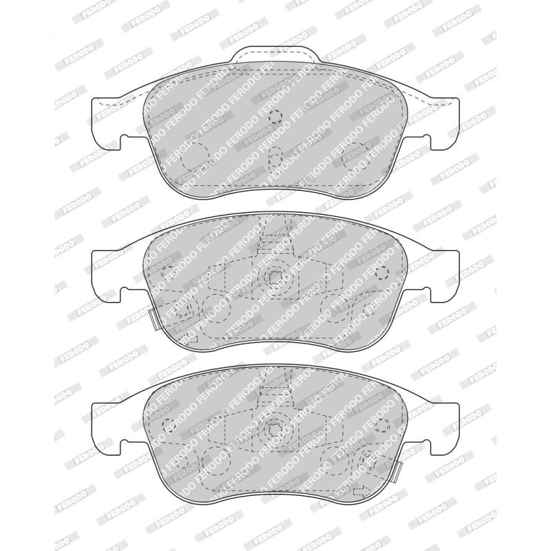 Jeu de 4 plaquettes de frein avant FERODO FDB4953 - Visuel 1