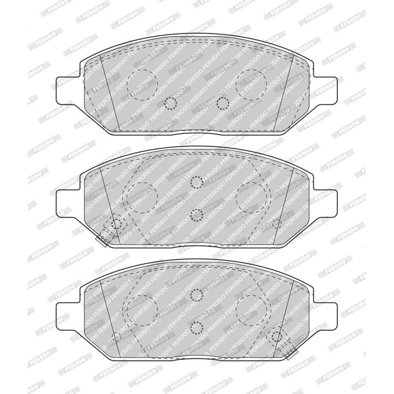 Jeu de 4 plaquettes de frein avant FERODO FDB5019 - Visuel 1