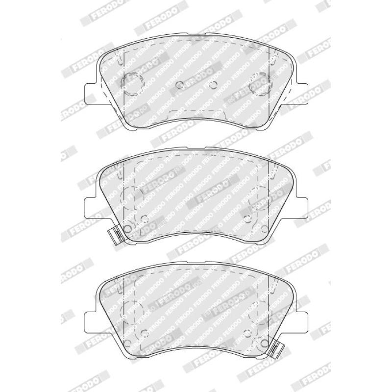 Jeu de 4 plaquettes de frein avant FERODO FDB5040 - Visuel 1