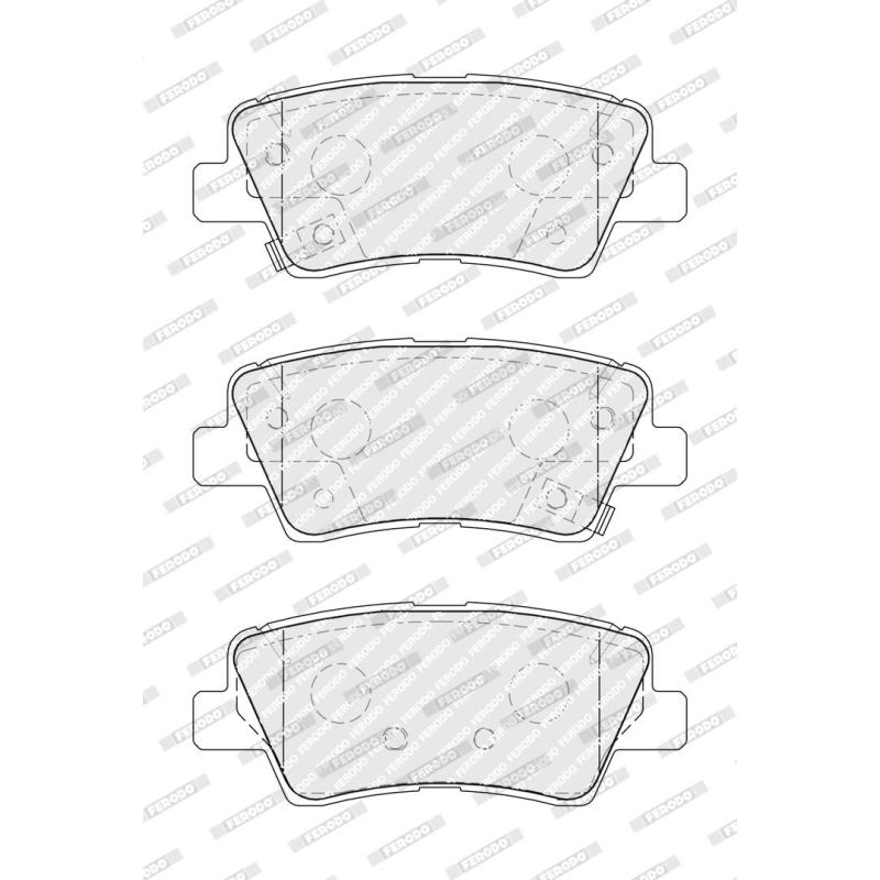 Jeu de 4 plaquettes de frein arrière FERODO FDB5041 - Visuel 2