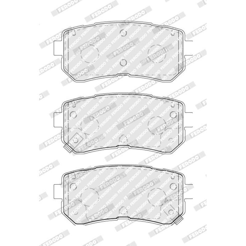 Jeu de 4 plaquettes de frein arrière FERODO FDB5066 - Visuel 1